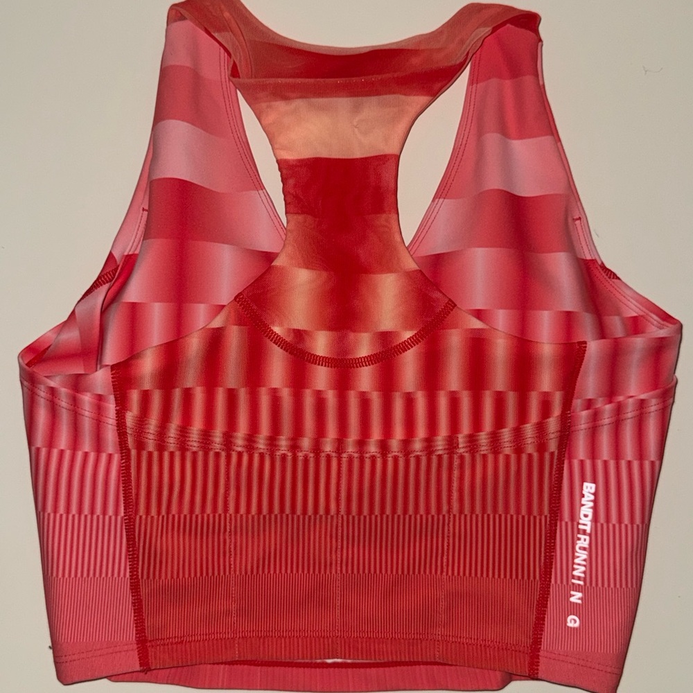 Bandit Red Gradient Racerback Crop Tank - Picture 8 of 11